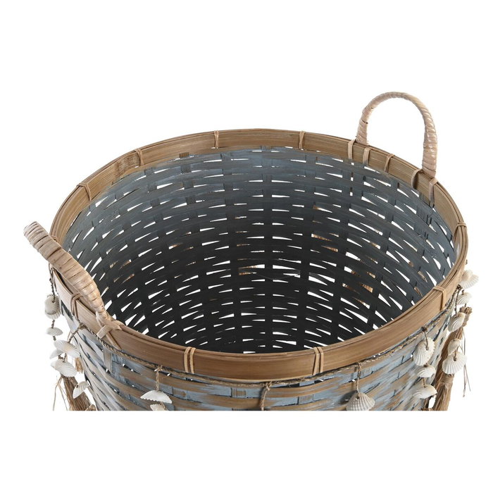 DKD Home Decor Set de 3 Cestas de Bambú Multicolor