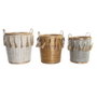 DKD Home Decor Set de 3 Cestas de Bambú Multicolor