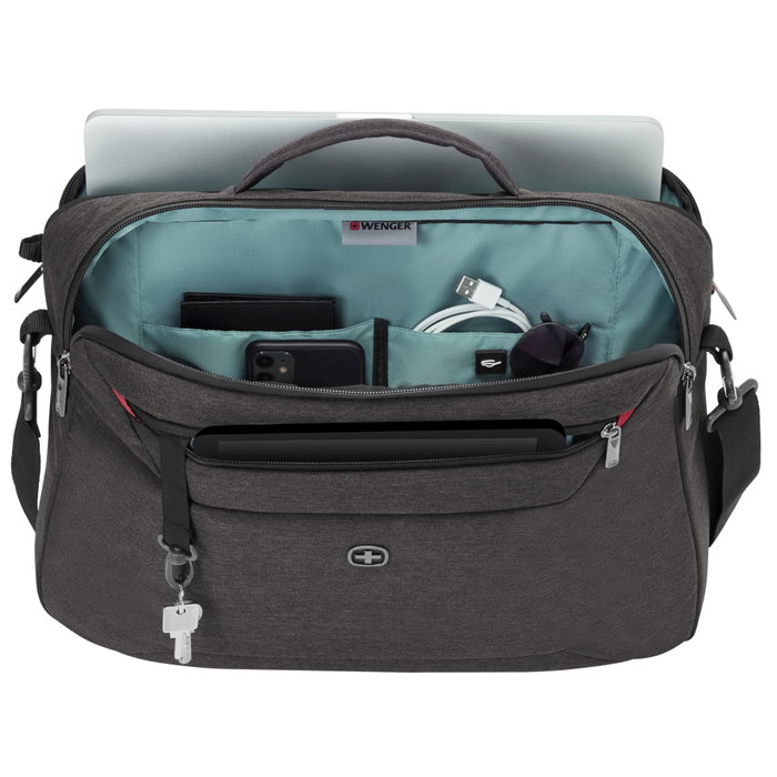 Wenger MX Commute Bolsa para Portátil de 16 pulgadas con Correas de Mochila, Gris