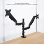 Tooq Soporte de Mesa para 2 Monitores DB1533TNR-B Negro