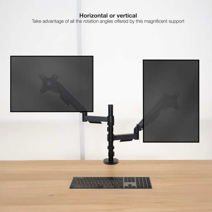 Tooq Soporte de Mesa para 2 Monitores DB1533TNR-B Negro