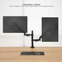 Tooq Soporte de Mesa para 2 Monitores DB1533TNR-B Negro