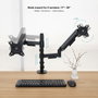 Tooq Soporte de Mesa para 2 Monitores DB1533TNR-B Negro