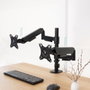 Tooq Soporte de Mesa para 2 Monitores DB1533TNR-B Negro