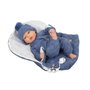 Muñecas Arias Muñeco Reborn Alberto Azul 40 cm con saco dormir