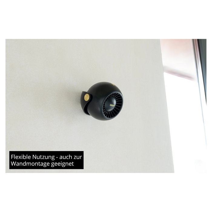 Unold 86679 Breezy Bowl Ventilador de Mano Recargable 6W 3 Velocidades Negro y Azul 9cm