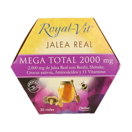 Dietisa Royal Vit Mega Total 2000mg Jalea Real con Vitaminas - 20 viales
