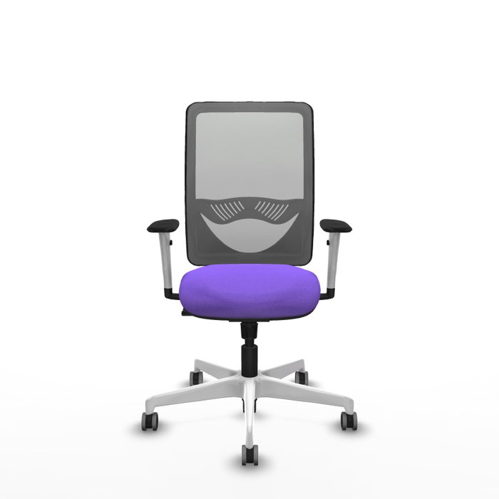 PIQUERAS Y CRESPO Silla de oficina Zulema con mecanismo Sincro, Tela Lila y Malla Gris PIQUERAS Y CRESPO Silla de oficina Zulema con mecanismo Sincro, Tela Lila y Malla Gris