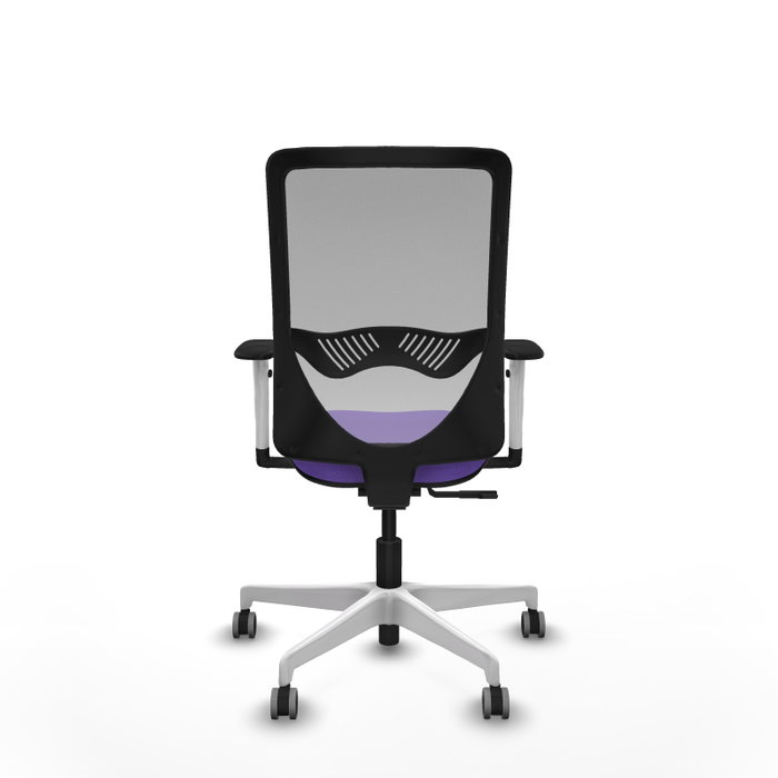 PIQUERAS Y CRESPO Silla de oficina Zulema con mecanismo Sincro, Tela Lila y Malla Gris PIQUERAS Y CRESPO Silla de oficina Zulema con mecanismo Sincro, Tela Lila y Malla Gris