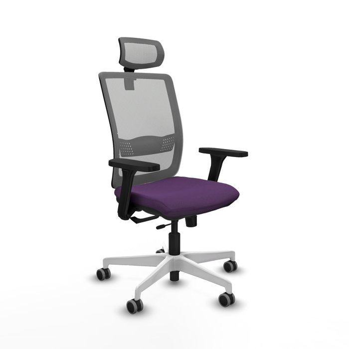 PIQUERAS Y CRESPO Silla de oficina Haches con mecanismo Sincro/Traslack, Morado y Gris PIQUERAS Y CRESPO Silla de oficina Haches con mecanismo Sincro/Traslack, Morado y Gris