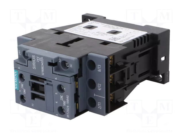 SIEMENS Contactor Sirius 3RT20 3-polar 24V DC 12A SIEMENS Contactor Sirius 3RT20 3-polar 24V DC 12A