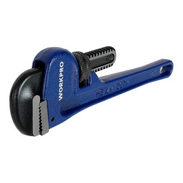 Workpro - Llave de Grifa 350 mm (14") Azul - Mango Hierro Fundido, Mordaza de Gancho Forjada de Alta Resistencia, Mordazas Reemplazables