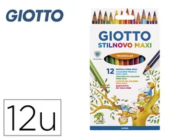 Giotto Lápices de Colores Stilnovo Maxi Caja 12 Unidades Colores Surtidos Mina 4,3 mm