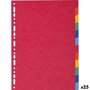 Exacompta Nature Future Separadores de Cartulina Lustrada 225 gr, A4 12 Posiciones, Set de 25, Colores