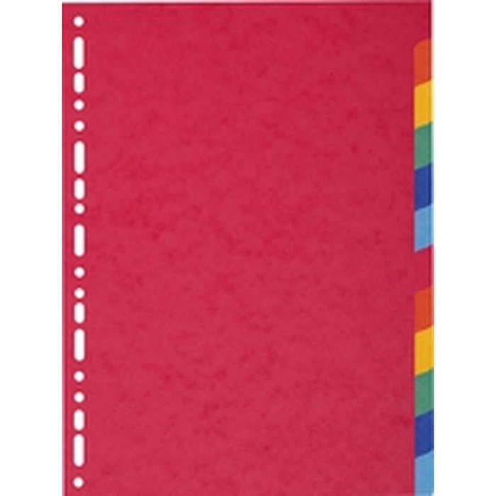 Exacompta Nature Future Separadores de Cartulina Lustrada 225 gr, A4 12 Posiciones, Set de 25, Colores