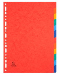 Exacompta Nature Future Separadores de Cartulina Lustrada 225 gr, A4 12 Posiciones, Set de 25, Colores (Set de 25)