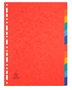 Exacompta Nature Future Separadores de Cartulina Lustrada 225 gr, A4 12 Posiciones, Set de 25, Colores