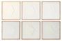 DKD Home Decor Set de 6 Cuadros de Abeto y MDF con Conchas y Acabado Enmarcado en Blanco