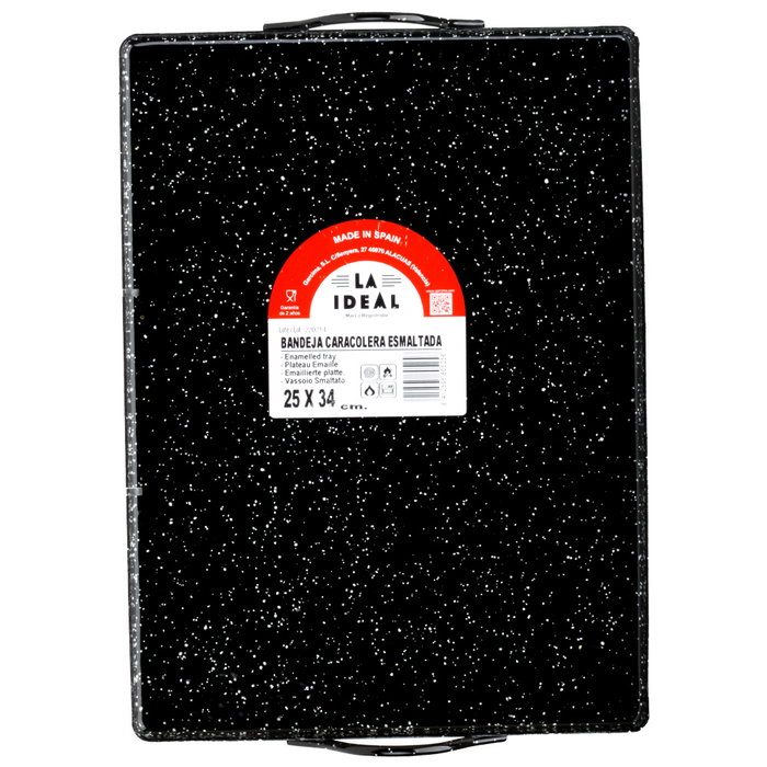 Garcima Bandeja Caracol Esmaltada 25x34 cm La Ideal (6 Unidades) para Horno y Todo Tipo de Cocinas