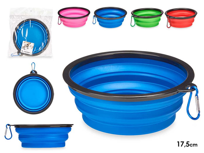 Mascow Comedero Bebedero Silicona Plegable 17.5 cm Surtidos para Perros y Gatos (Set de 24) Mascow Comedero Bebedero Silicona Plegable 17.5 cm Surtidos para Perros y Gatos (Set de 24)