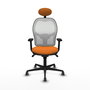 PIQUERAS Y CRESPO Silla de oficina Jorquera Naranja y Blanco