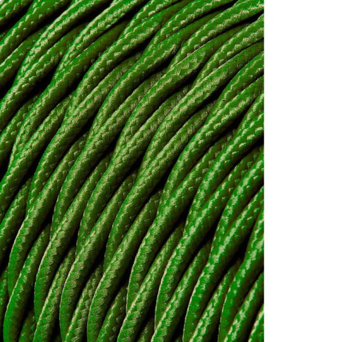 Edm Cable Textil Trenzado 2x0,75mm 25M Verde Seda Edm Cable Textil Trenzado 2x0,75mm 25M Verde Seda
