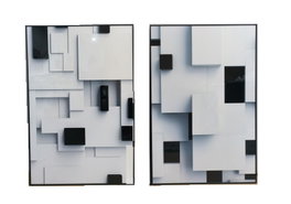 DKD Home Decor Cuadro Abstracto de Aluminio y MDF (Pack de 2)