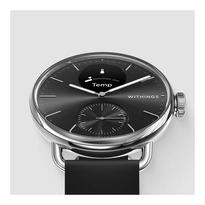 Withings ScanWatch 2 - Reloj Inteligente 38 mm en Acero Inoxidable Negro, Cristal de Zafiro, 30 Días de Batería, Monitor Cardiaco, SpO2, Sueño, Resistencia al Agua 5 ATM Withings ScanWatch 2 - Reloj Inteligente 38 mm en Acero Inoxidable Negro, Cristal de Zafiro, 30 Días de Batería, Monitor Cardiaco, SpO2, Sueño, Resistencia al Agua 5 ATM