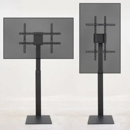 TooQ Soporte de Suelo Giratorio/Rotable FS2286M-B para TV 37-70" hasta 40kg, Negro, Rotación 90°