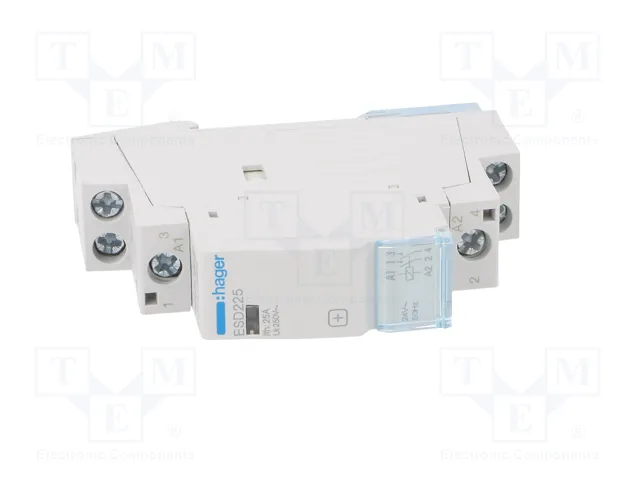 HAGER Contactor ESD 2-polar de instalación 25A 24VAC HAGER Contactor ESD 2-polar de instalación 25A 24VAC