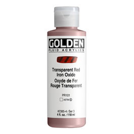 Golden Fluid Colores Acrílicos Óxido de Hierro Rojo Transparente 118ml