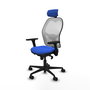 PIQUERAS Y CRESPO Silla de oficina Jorquera Azul y Blanco
