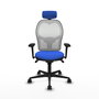PIQUERAS Y CRESPO Silla de oficina Jorquera Azul y Blanco