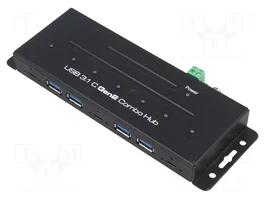 LOGILINK Hub USB Industrial USB 3.1 Gen 2 de 7 puertos