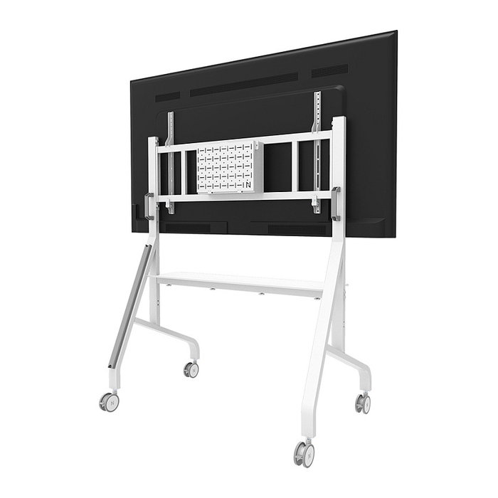 Neomounts FL50-575WH1 MOVE Go XL Rollwagen - Soporte/Carro TV Móvil con Ruedas para Pantallas de 65" a 115" (292 cm), Carga 125 kg, Color Blanco