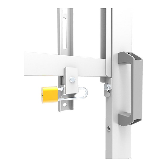 Neomounts FL50-575WH1 MOVE Go XL Rollwagen - Soporte/Carro TV Móvil con Ruedas para Pantallas de 65" a 115" (292 cm), Carga 125 kg, Color Blanco