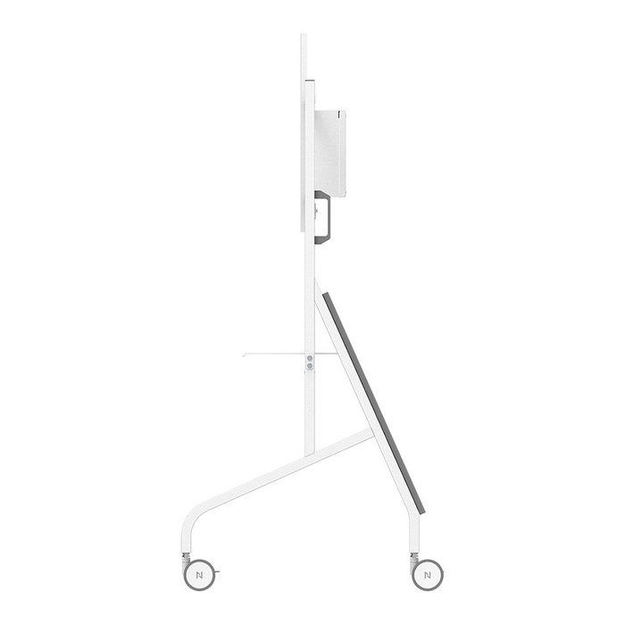 Neomounts FL50-575WH1 MOVE Go XL Rollwagen - Soporte/Carro TV Móvil con Ruedas para Pantallas de 65" a 115" (292 cm), Carga 125 kg, Color Blanco