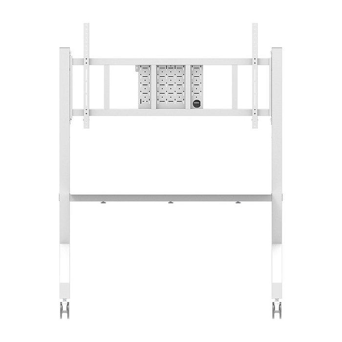 Neomounts FL50-575WH1 MOVE Go XL Rollwagen - Soporte/Carro TV Móvil con Ruedas para Pantallas de 65" a 115" (292 cm), Carga 125 kg, Color Blanco