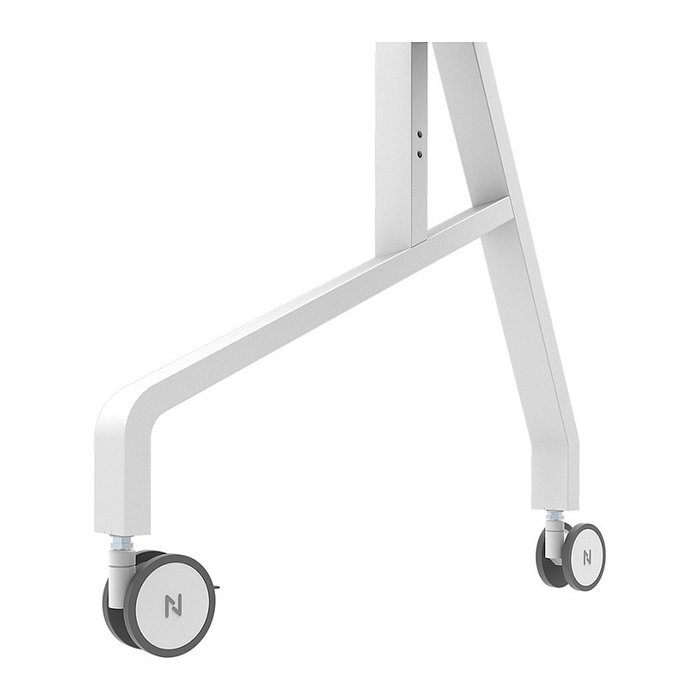 Neomounts FL50-575WH1 MOVE Go XL Rollwagen - Soporte/Carro TV Móvil con Ruedas para Pantallas de 65" a 115" (292 cm), Carga 125 kg, Color Blanco