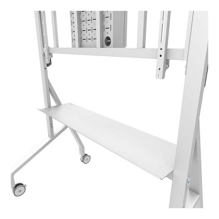 Neomounts FL50-575WH1 MOVE Go XL Rollwagen - Soporte/Carro TV Móvil con Ruedas para Pantallas de 65" a 115" (292 cm), Carga 125 kg, Color Blanco