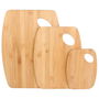 Cook Concept Juego de 3 Tablas Cortar Bambú 20x15 cm, 30x23 cm y 38x29 cm