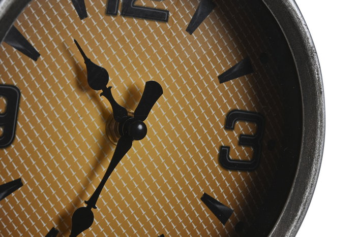 DKD Home Decor Reloj de Pared Metal con Estantería Plateado y Negro DKD Home Decor Reloj de Pared Metal con Estantería Plateado y Negro