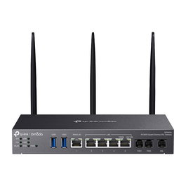 TP-Link Omada DR3220v-4G4G+ Router Doble Banda Gigabit Rackmount con Wi-Fi 6 y 4G LTE, 4 Puertos LAN, VPN, DSL y 3 Antenas