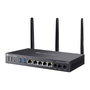 TP-Link Omada DR3220v-4G4G+ Router Doble Banda Gigabit Rackmount con Wi-Fi 6 y 4G LTE, 4 Puertos LAN, VPN, DSL y 3 Antenas