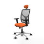 PIQUERAS Y CRESPO Silla de oficina Motilla Naranja y Gris