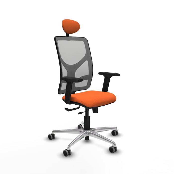 PIQUERAS Y CRESPO Silla de oficina Motilla Naranja y Gris PIQUERAS Y CRESPO Silla de oficina Motilla Naranja y Gris