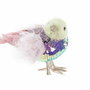 DKD Home Decor Set de 3 Figuras de Pájaro en Poliéster, Rosa y Fucsia