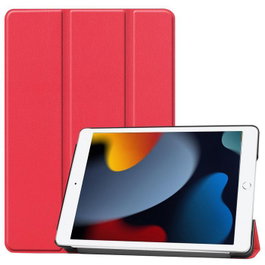 CoreParts Funda Tri-fold Caster Rígida para iPad 7/8/9 (2019-2021) 10.2 pulgadas - Roja