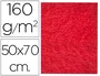 Liderpapel Fieltro Rojo 50x70cm 160g/m2 (Pack de 10)