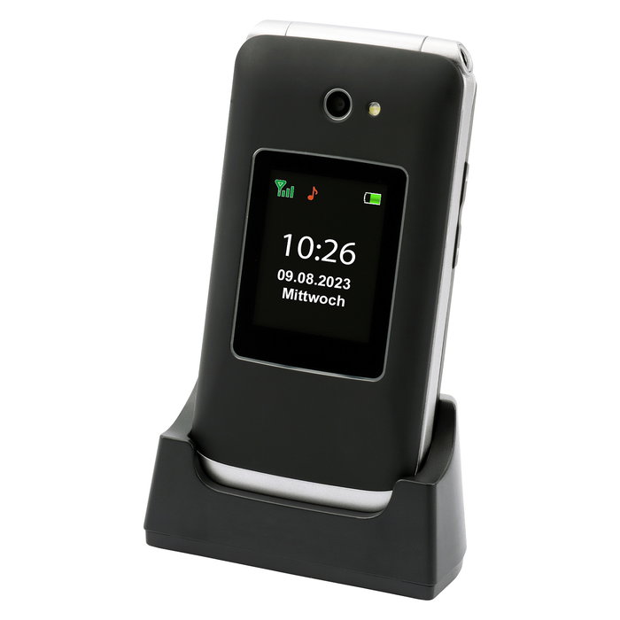 Olympia Vitus 4G Negro - Teléfono Móvil con Tapa, Cámara, Pantalla 2.8", Bluetooth, GSM, Radio FM, MicroSD hasta 64 GB